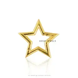 14K Yellow Gold Plain Star Enhancer Jewelry