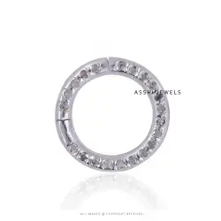 925 Silver Diamond Round Enhancer Lock Jewelry
