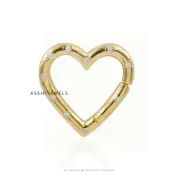 14K  Yellow Gold Plated Enhancer Diamond Lock  Jewelry