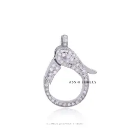 Silver Diamond Finding Fish Enhancer Lock Jewelry