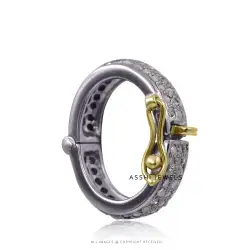 925 Silver Diamond Finding Buckle Enhancer Lock Jewelry