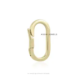 14K Yellow Gold New Plain Enhancer Lock Jewelry