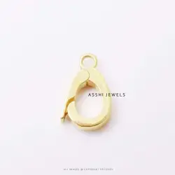 14K Yellow Gold Plain Baby Finding Enhancer Lock Jewelry