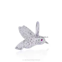 925 Silver Diamond Bird Charm Jewelry