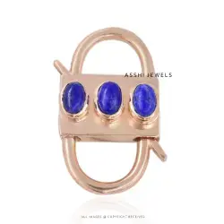 Silver Lapis Lazuli Padlock