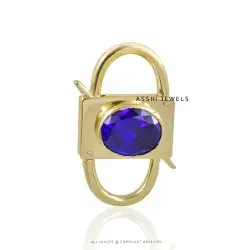 14K Yellow Gold Plated Amethyst Hydro Padlock Jewelry