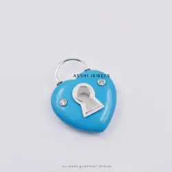 925 Silver Turquoise Heart Padlock Jewelry