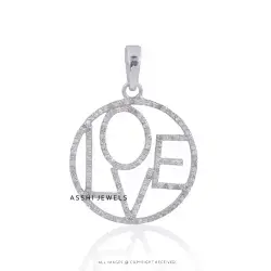 925 Silver Diamond Love Pendant Jewelry