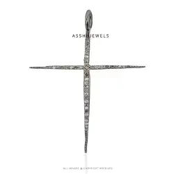 925 Silver Cross Diamond  Pendant Jewelry