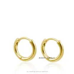 14K Yellow Gold Plated Gold Round Hoop Earring Jewelry