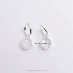 925 Silver Moonstone Hoop Earring Jewelry