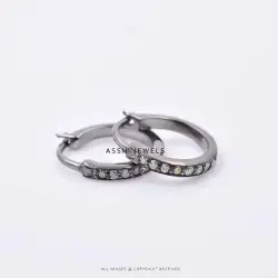 925 Silver  Hoop Diamond  Earring Jewelry