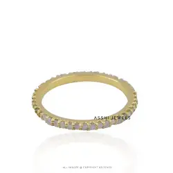 14K Yellow Gold Plated Ring Diamond Jewelry