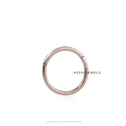 14k Rose Gold plain enhancer Lock jewelry