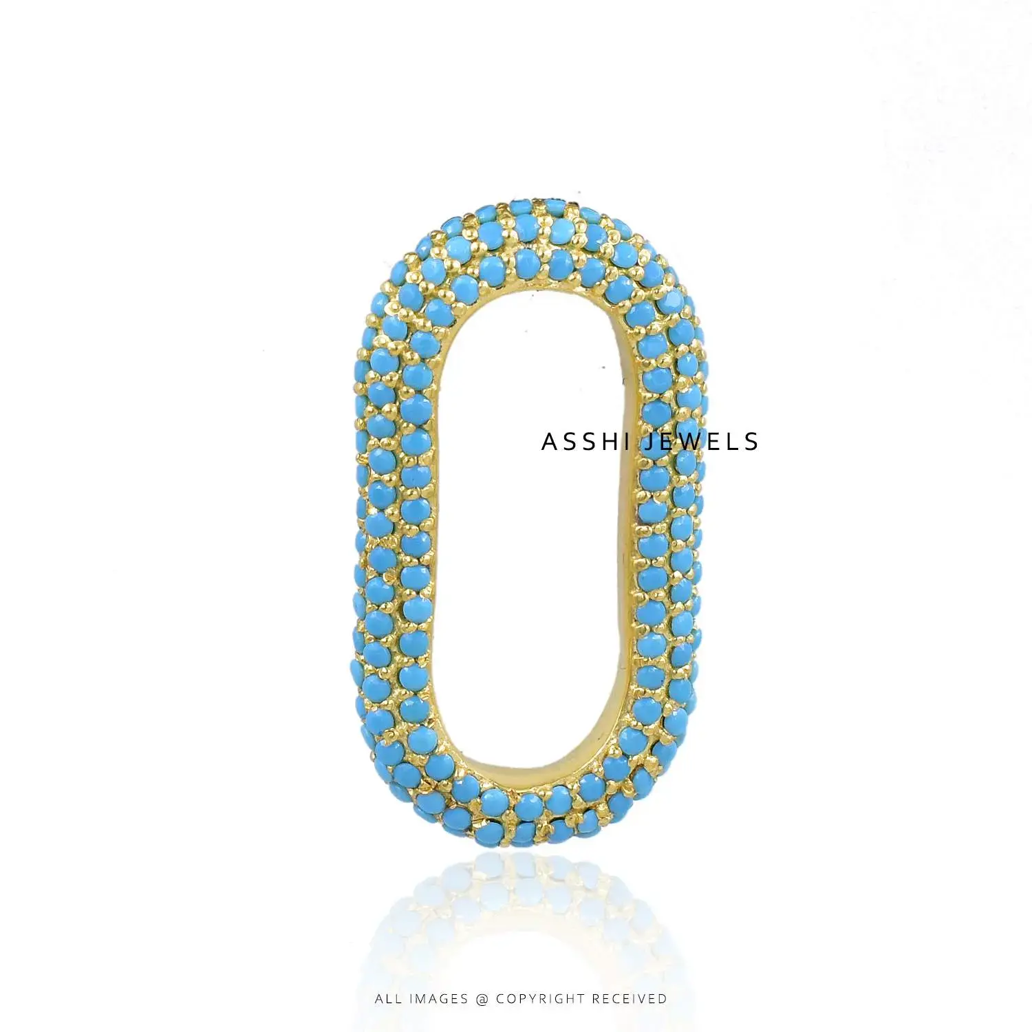 925 Silver Turquoise Connector Lock Jewelry