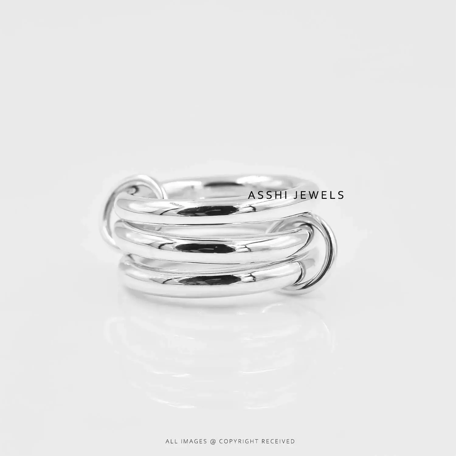 Minimalist 3-Ring Set, Solid 925 Silver Multi-Band Stack Rings Jewelry