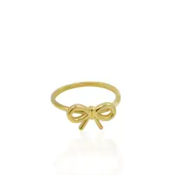 Beautiful Bow Ring in Gold Plated 925 Sterling Silver Jewelry