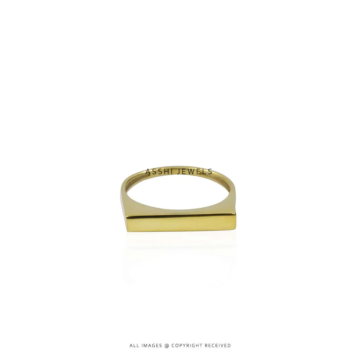 Plain Gold Plated Ring - Sterling Silver Jewelry