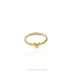 Beautiful Heart Ring in 925 Sterling Silver with Gold Plated