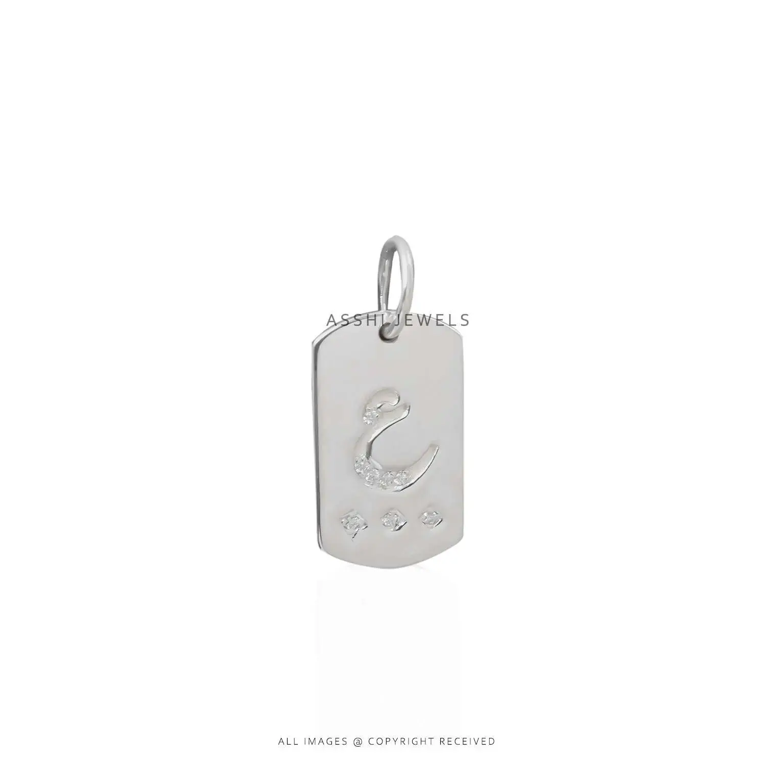Luxury Moissanite Dog Tag Pendant Silver Jewelry Design