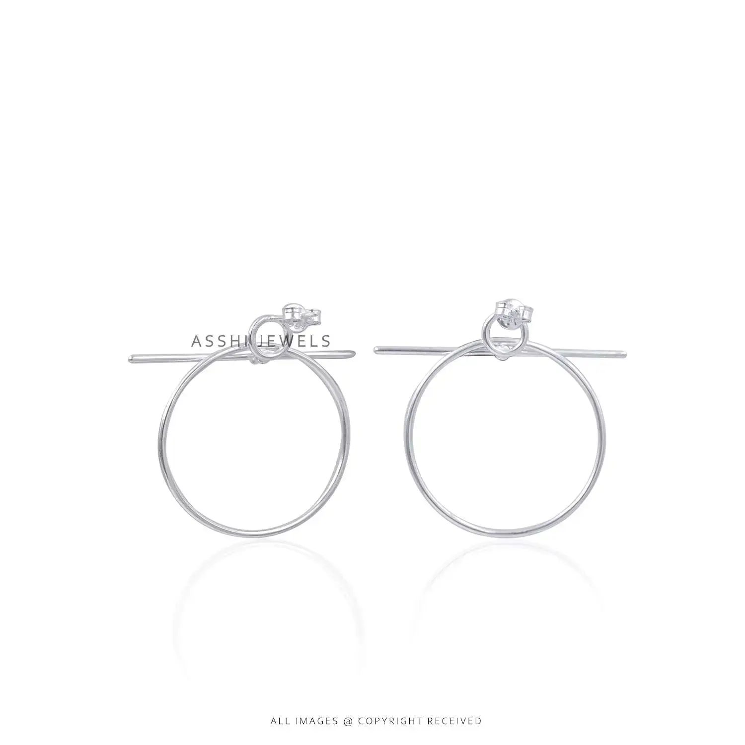 Creole Hoop Earrings in Sterling Silver