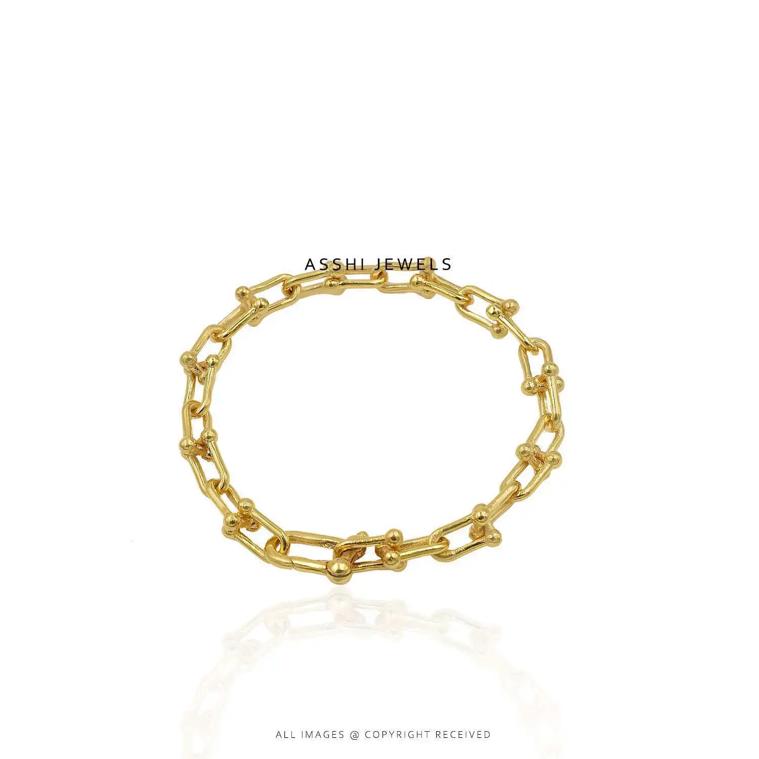U Link Chain Bracelet in 925 Sterling Silver