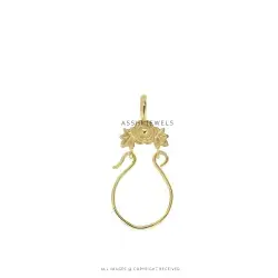 Floral Charm Holder Pendant In Silver jewelry