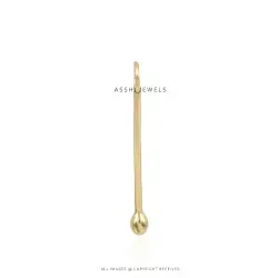 Slim Matchstick Pendant in Gold Plated Silver